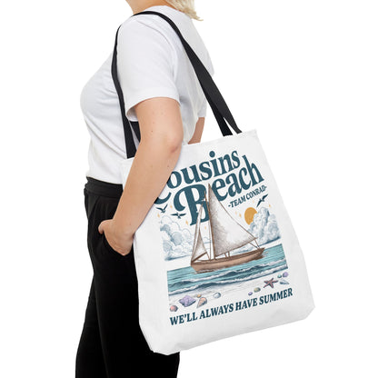 Summer I Turned Pretty | Cousins Beach Tote Bag | Team Conrad | Always Have Summer Sailboat Design