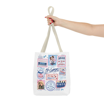 Off Campus Inspired Tote Bag | Hockey Romance Book Lover Tote | Briar U Fan Gift | College Romance Reader Bag | Bookish Market Tote