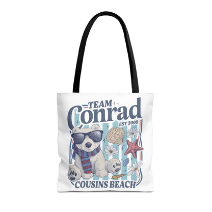 Summer I turned Pretty | Team Conrad Tote Bag | Junior Mint Bear Cousins Beach Tote | Summer Romance Book Bag