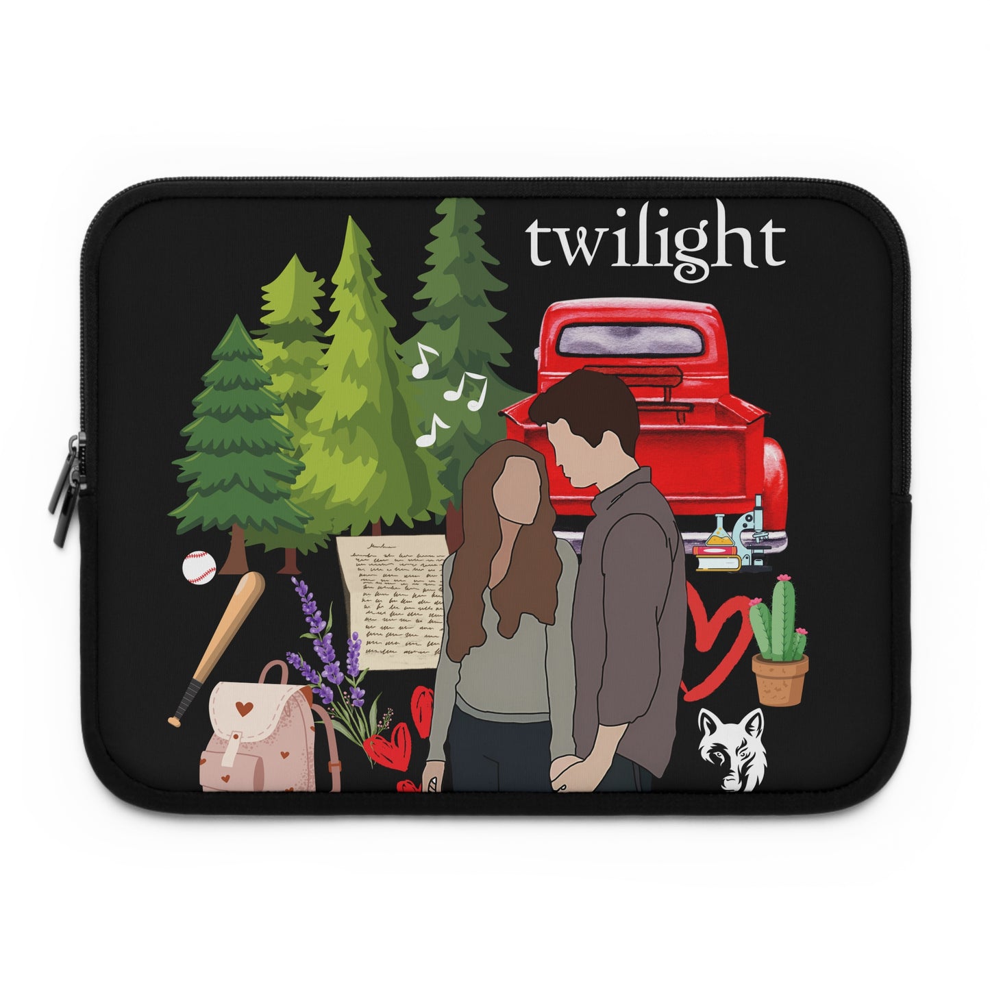 Twilight Collage Laptop Sleeve | Bella & Edward Red Truck Aesthetic Case