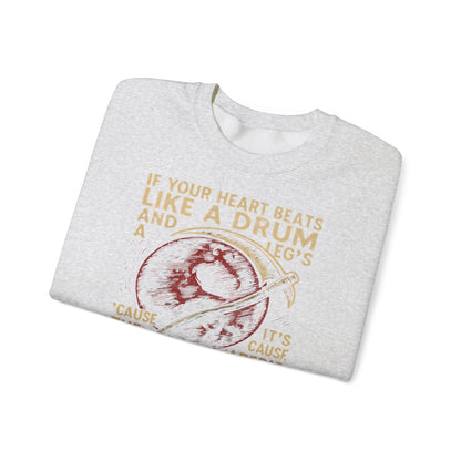 Red Rising "If Your Heart Beats Like a Drum" Sweatshirt | Reaper Quote Crewneck | Sci-Fi Fantasy Book Lover Gift | Howler Inspired Pullover