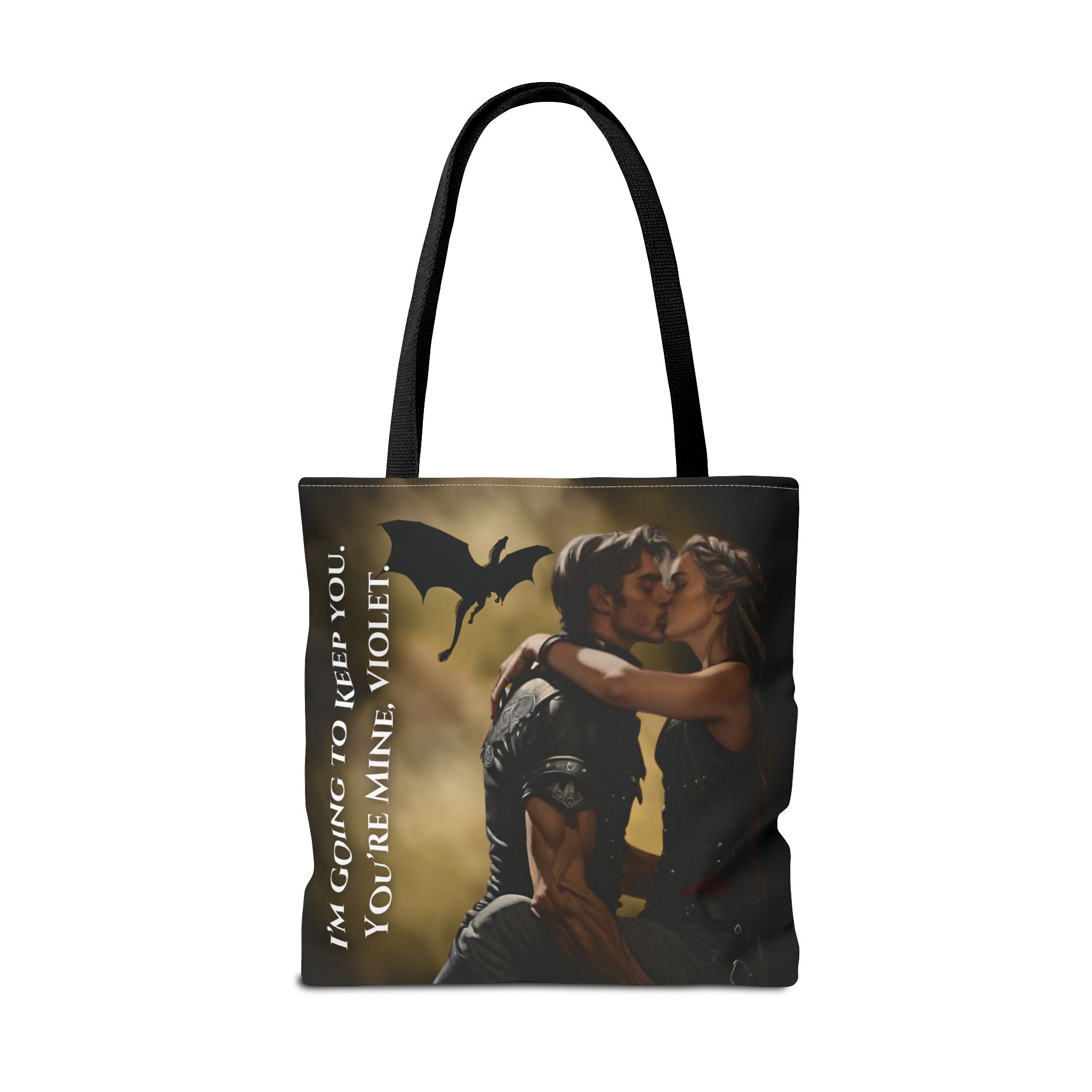 Violet & Xaden Fourth Wing Tote | Fantasy Romance Dragon Quote Bag