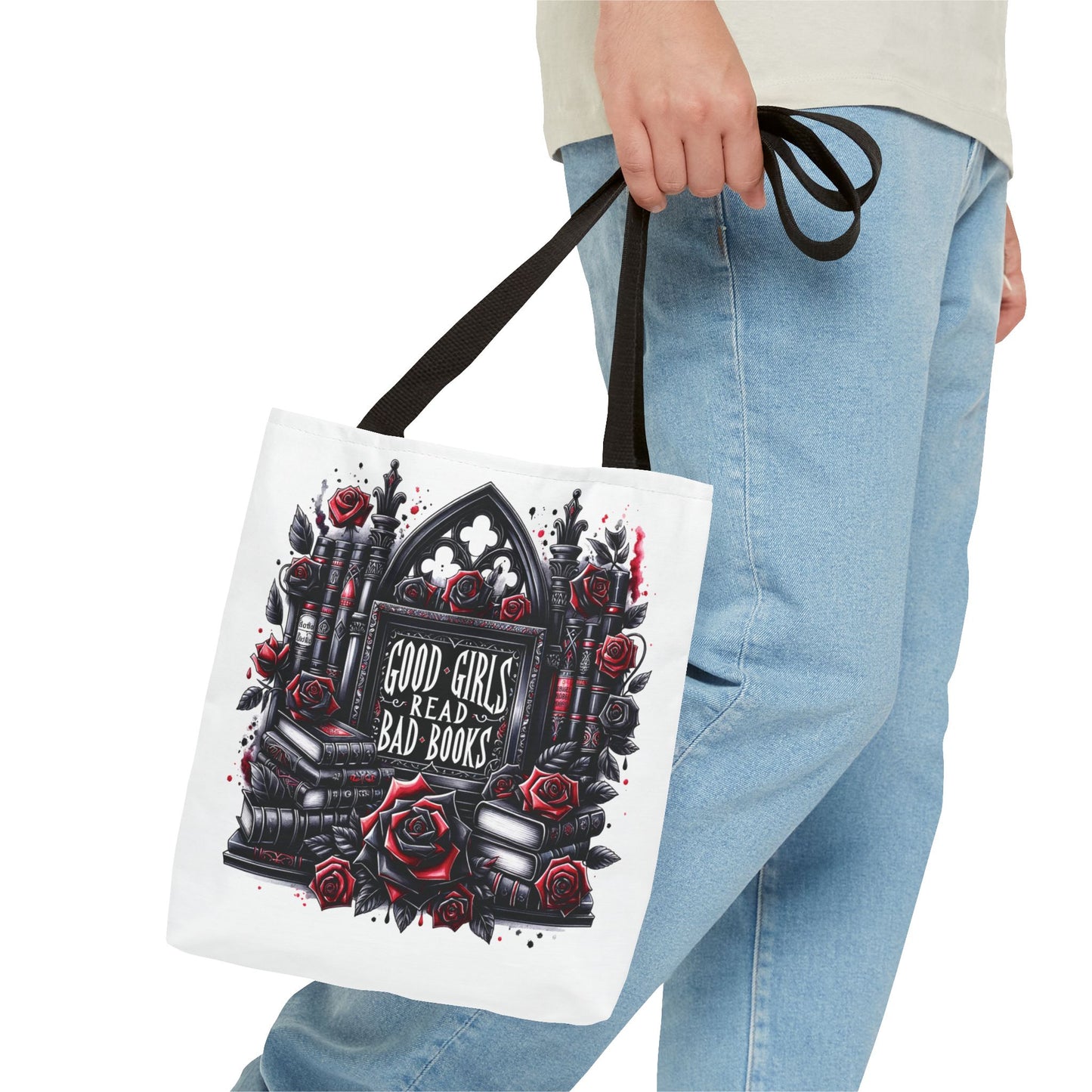 Good Girls Read Bad Books Tote Bag | Dark Academia Bookish Bag