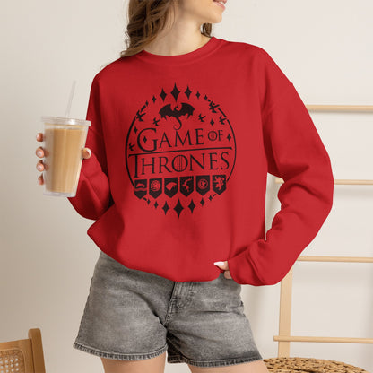 Game of Thrones Inspired Sweatshirt | Westeros Fantasy Crewneck | Dragon & Iron Throne Fan Gift | Unisex Cozy Bookish Sweatshirt