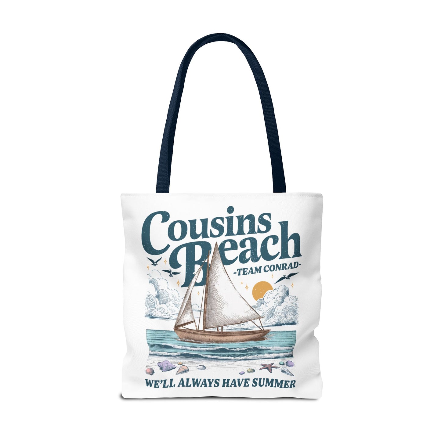 Summer I Turned Pretty | Cousins Beach Tote Bag | Team Conrad | Always Have Summer Sailboat Design