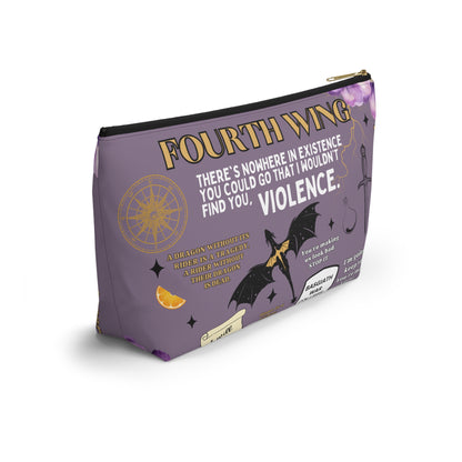 Fourth Wing Cosmetic Bag | Basgiath War College Inspired Bookish Pouch