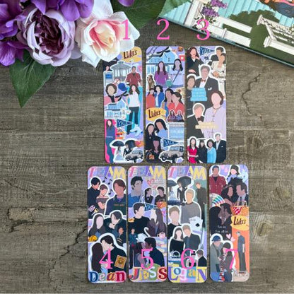 Gilmore Girls Bookmark Set | Team Dean, Jess, Logan | Luke’s Diner & Stars Hollow | TV Show-Inspired Bookmarks