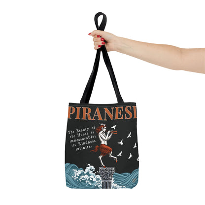 Piranesi Tote Bag | Surreal Fantasy Book Bag with Satyr & Quote Design