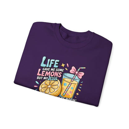 Life Gave Me Lemons But My Jesus He Be Makin' Lemonade Sweatshirt | Christian Sweatshirt | Forrest Frank Inspired Crewneck | Faith Graphic Pullover | Cute Christian Gift