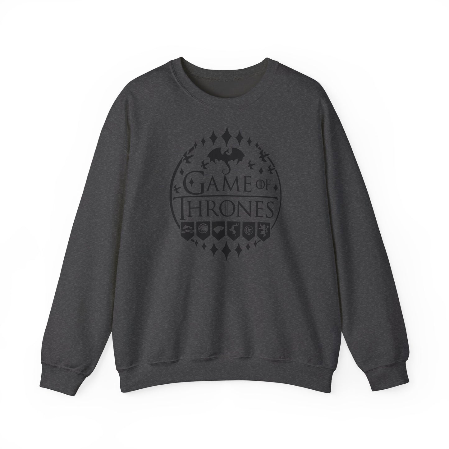 Game of Thrones Inspired Sweatshirt | Westeros Fantasy Crewneck | Dragon & Iron Throne Fan Gift | Unisex Cozy Bookish Sweatshirt