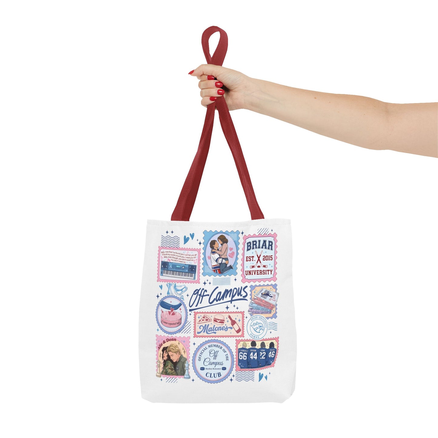 Off Campus Inspired Tote Bag | Hockey Romance Book Lover Tote | Briar U Fan Gift | College Romance Reader Bag | Bookish Market Tote