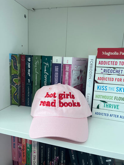 Hot Girls Read Light Pink Dad Hat