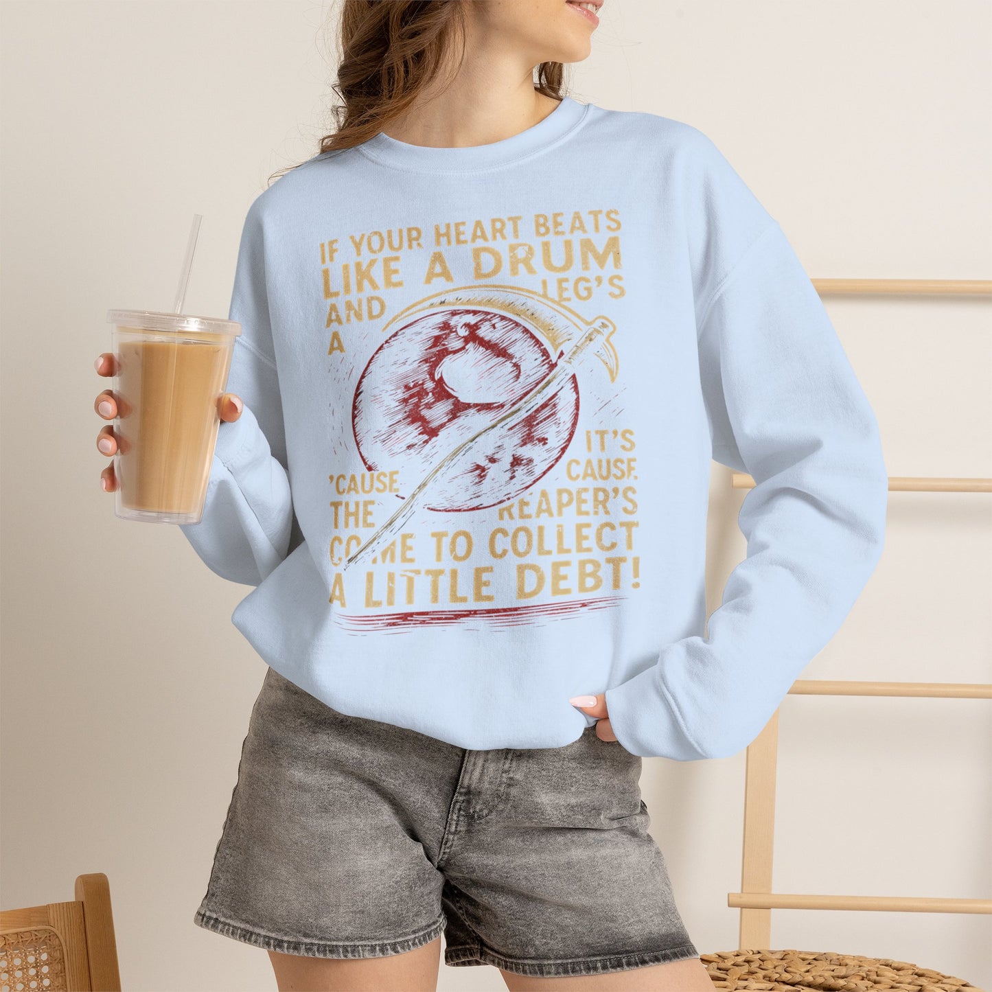 Red Rising "If Your Heart Beats Like a Drum" Sweatshirt | Reaper Quote Crewneck | Sci-Fi Fantasy Book Lover Gift | Howler Inspired Pullover