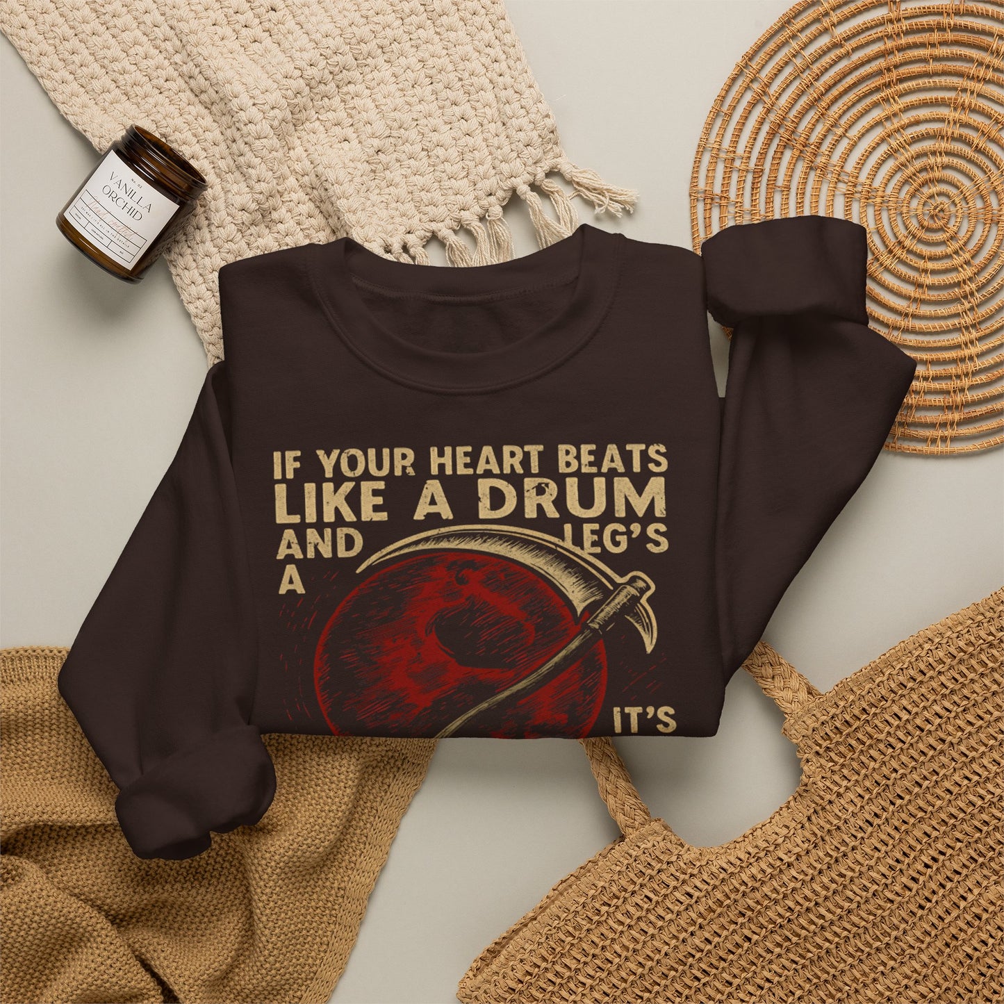 Red Rising "If Your Heart Beats Like a Drum" Sweatshirt | Reaper Quote Crewneck | Sci-Fi Fantasy Book Lover Gift | Howler Inspired Pullover