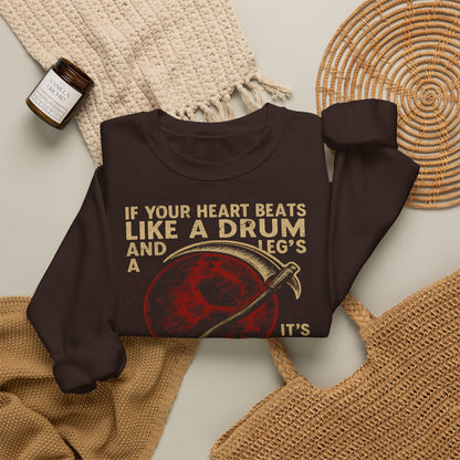 Red Rising "If Your Heart Beats Like a Drum" Sweatshirt | Reaper Quote Crewneck | Sci-Fi Fantasy Book Lover Gift | Howler Inspired Pullover