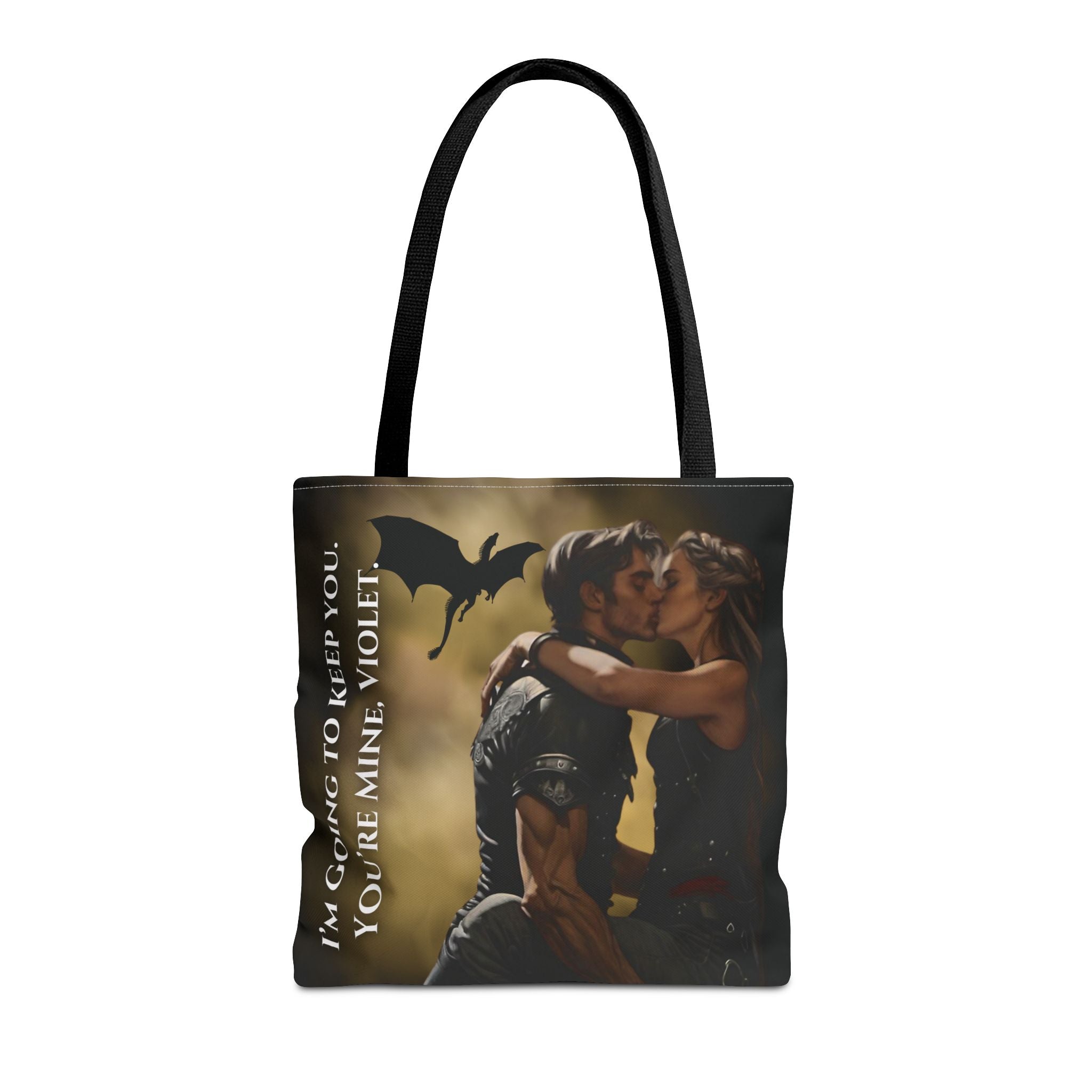 Violet & Xaden Fourth Wing Tote | Fantasy Romance Dragon Quote Bag