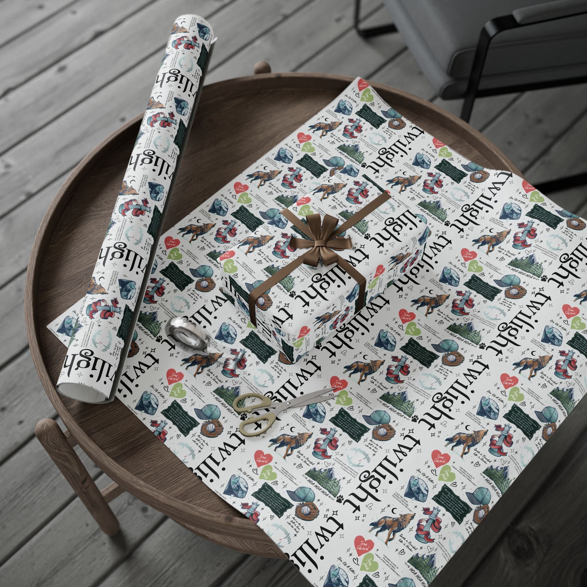 Twilight-Themed Wrapping Paper - Eco-Friendly Gift Wrap, Holiday Packaging, Art Print Gift Wrap, Birthday Wrap, Cute Gift Supplies