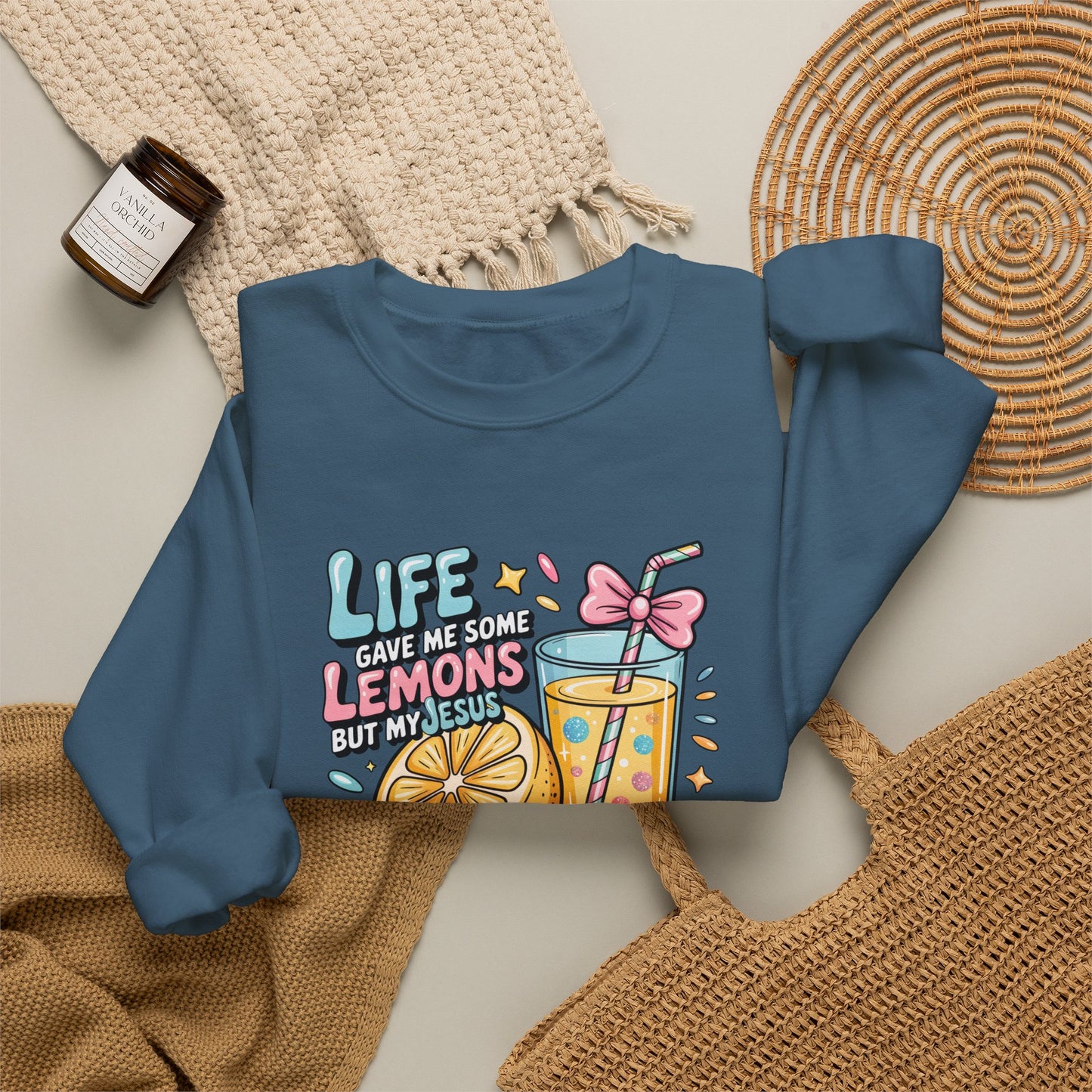 Life Gave Me Lemons But My Jesus He Be Makin' Lemonade Sweatshirt | Christian Sweatshirt | Forrest Frank Inspired Crewneck | Faith Graphic Pullover | Cute Christian Gift