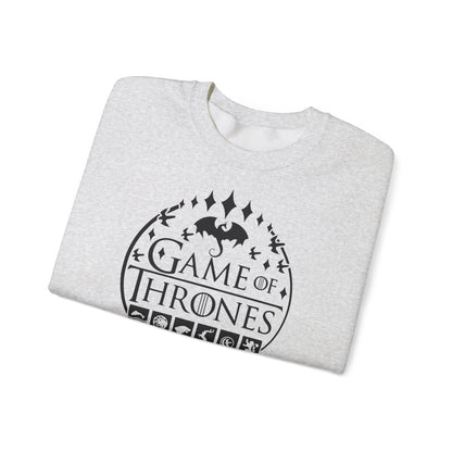 Game of Thrones Inspired Sweatshirt | Westeros Fantasy Crewneck | Dragon & Iron Throne Fan Gift | Unisex Cozy Bookish Sweatshirt