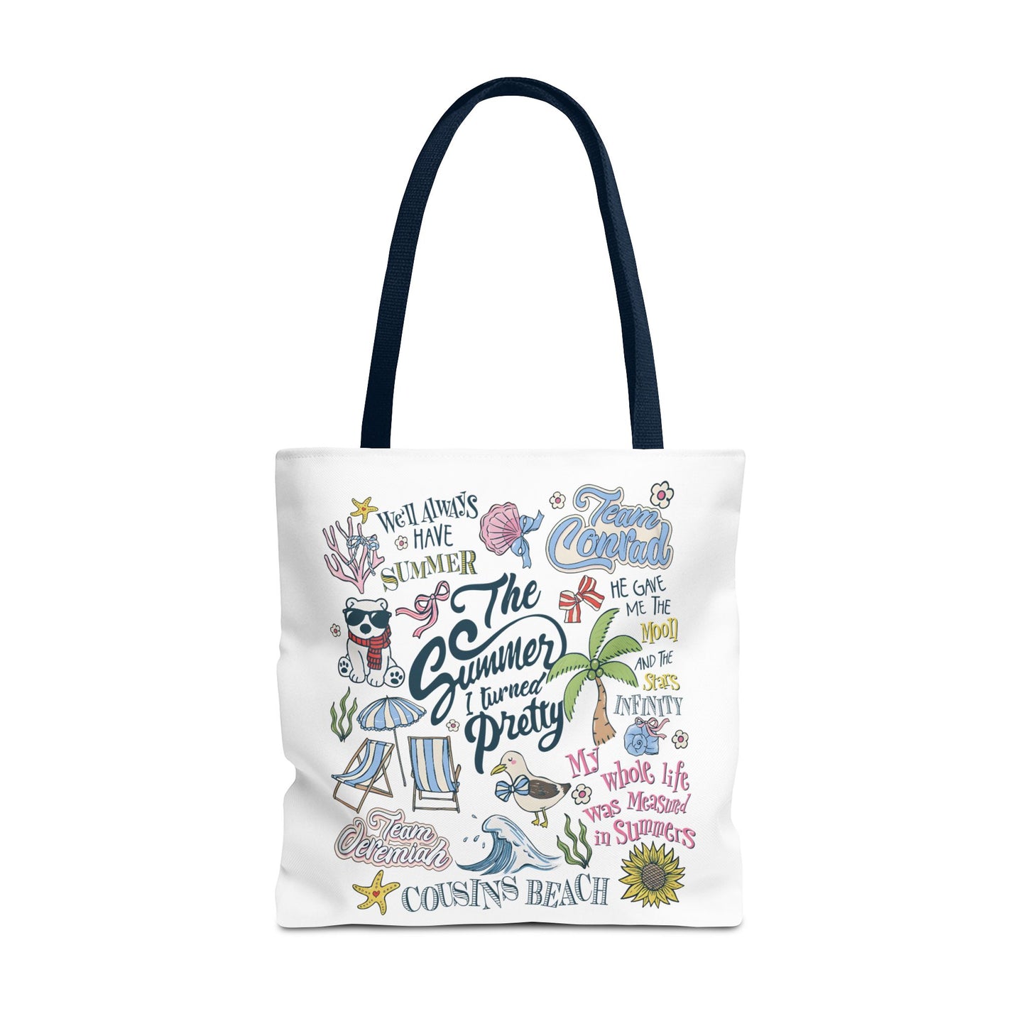 The Summer I Turned Pretty | Cousins Beach Tote Bag | Team Conrad & Jeremiah Bookish Bag