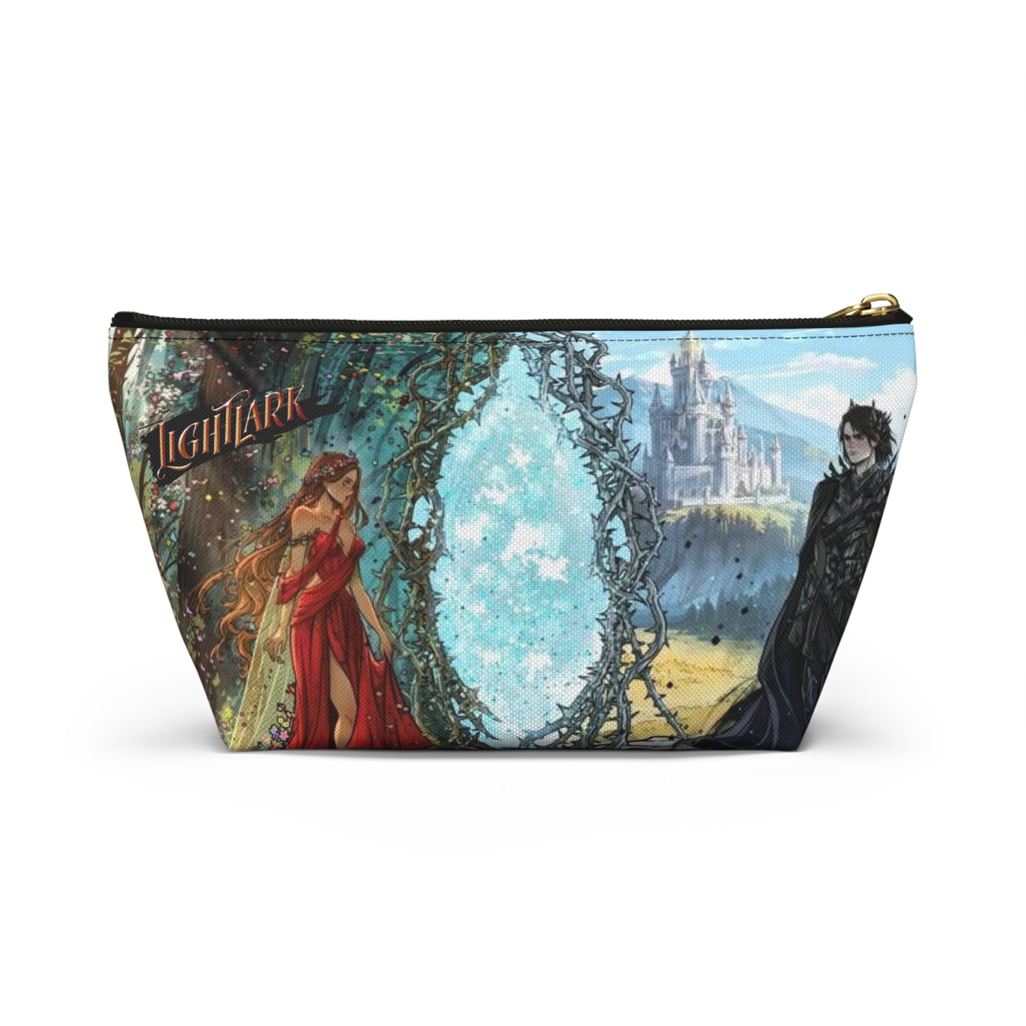 Lightlark Cosmetic Bag | Isla & Grim by the Enchanted Portal | Fantasy Zipper Pouch for Book Lovers