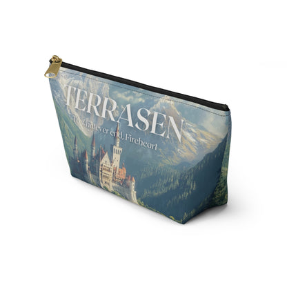 Terrasen Castle Cosmetic Bag | Throne of Glass Inspired Makeup Pouch | Fireheart Quote Bookish Gift