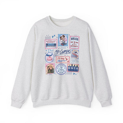 Off Campus Stamps Sweatshirt | Hockey Romance Crewneck | Briar University Inspired Sweatshirt | Bookish Romance Gift | Cozy Reader Pullover