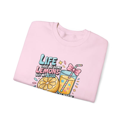 Life Gave Me Lemons But My Jesus He Be Makin' Lemonade Sweatshirt | Christian Sweatshirt | Forrest Frank Inspired Crewneck | Faith Graphic Pullover | Cute Christian Gift