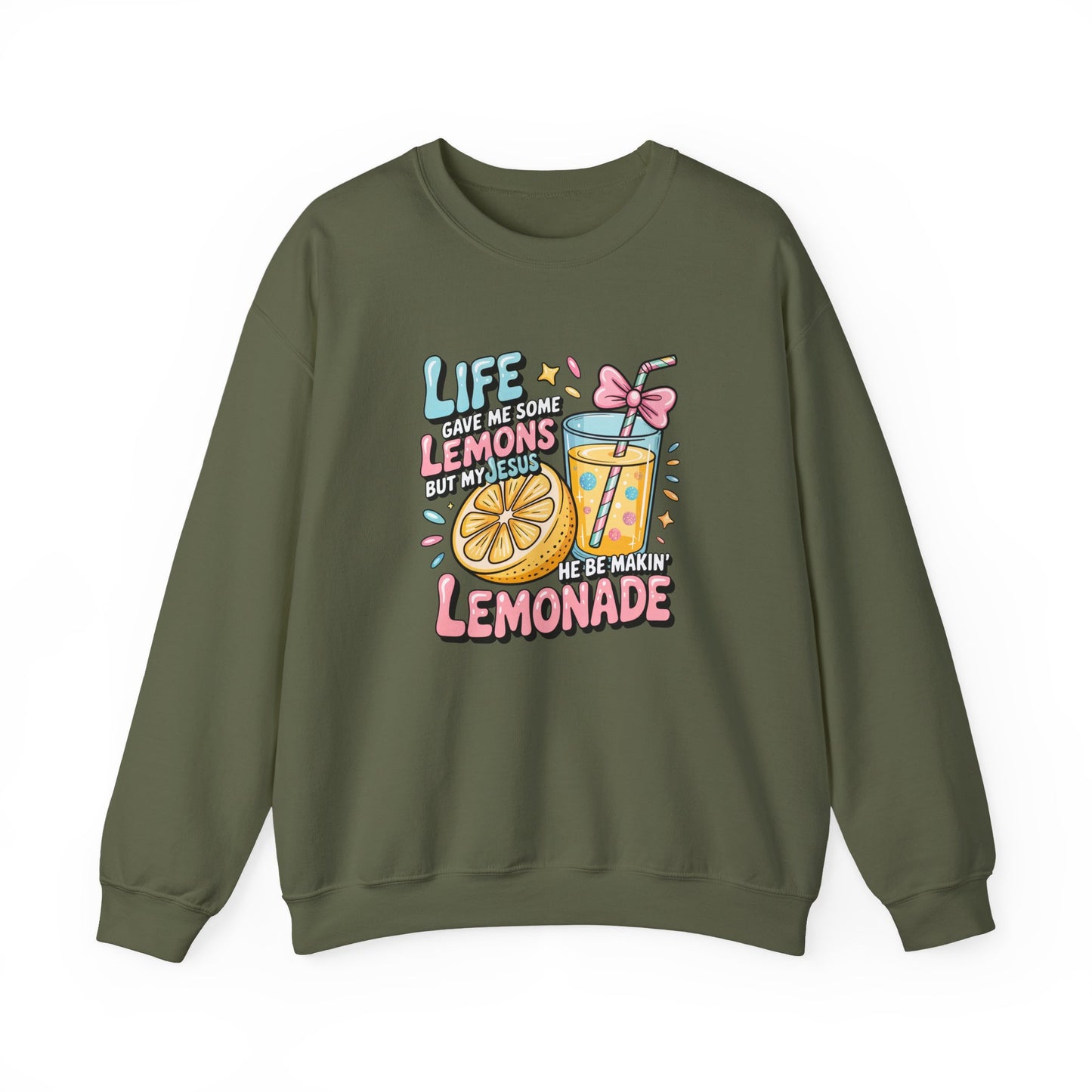 Life Gave Me Lemons But My Jesus He Be Makin' Lemonade Sweatshirt | Christian Sweatshirt | Forrest Frank Inspired Crewneck | Faith Graphic Pullover | Cute Christian Gift