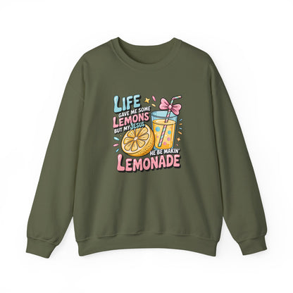 Life Gave Me Lemons But My Jesus He Be Makin' Lemonade Sweatshirt | Christian Sweatshirt | Forrest Frank Inspired Crewneck | Faith Graphic Pullover | Cute Christian Gift