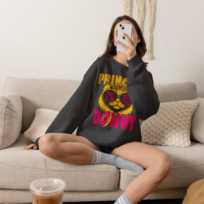 Princess Donut "This Is an Outrage!" Sweatshirt | Dungeon Crawler Carl Inspired Crewneck | Princess Donut Fan Gift | Funny Cat Sweatshirt