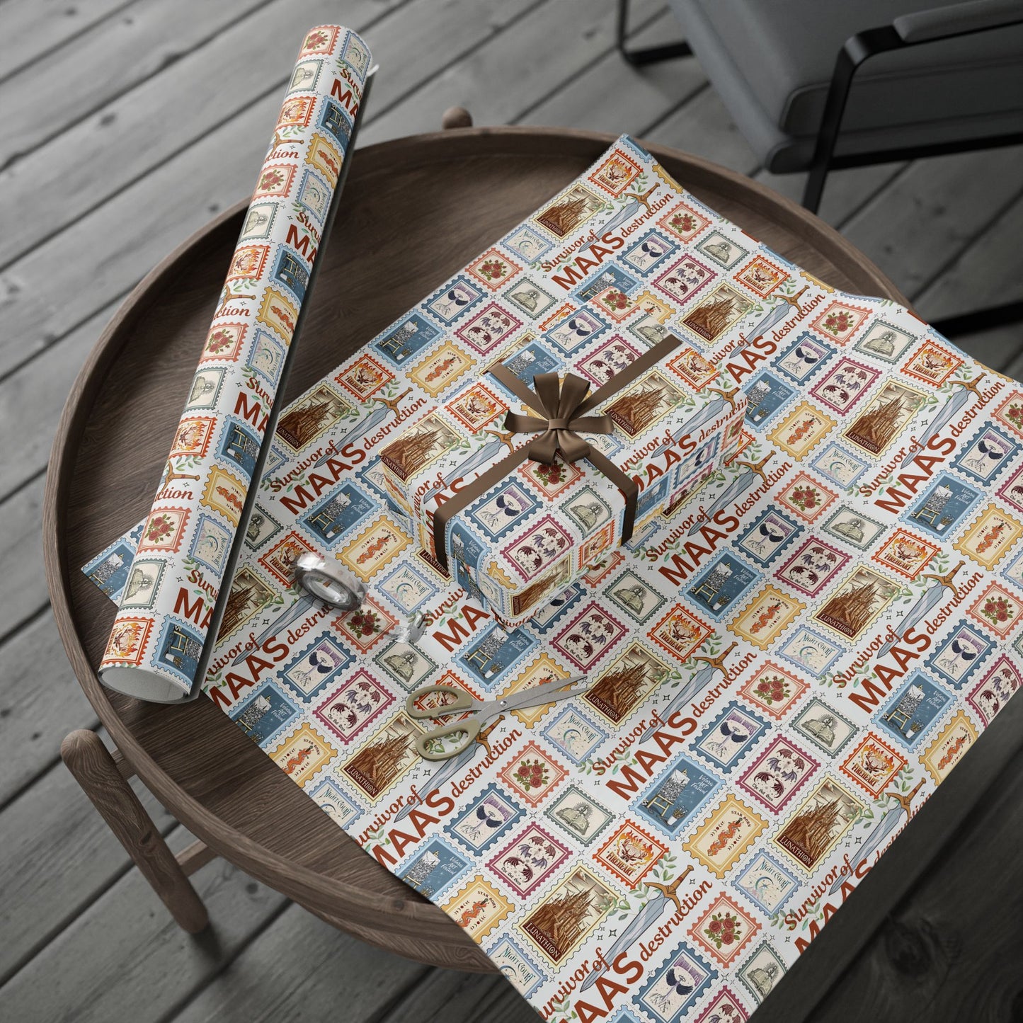 Sarah J. Maas Wrapping Paper | ACOTAR, Throne of Glass & Crescent City Gift Wrap | Bookish Fandom Paper