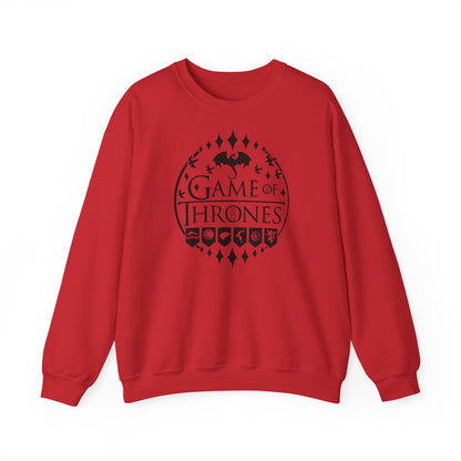 Game of Thrones Inspired Sweatshirt | Westeros Fantasy Crewneck | Dragon & Iron Throne Fan Gift | Unisex Cozy Bookish Sweatshirt