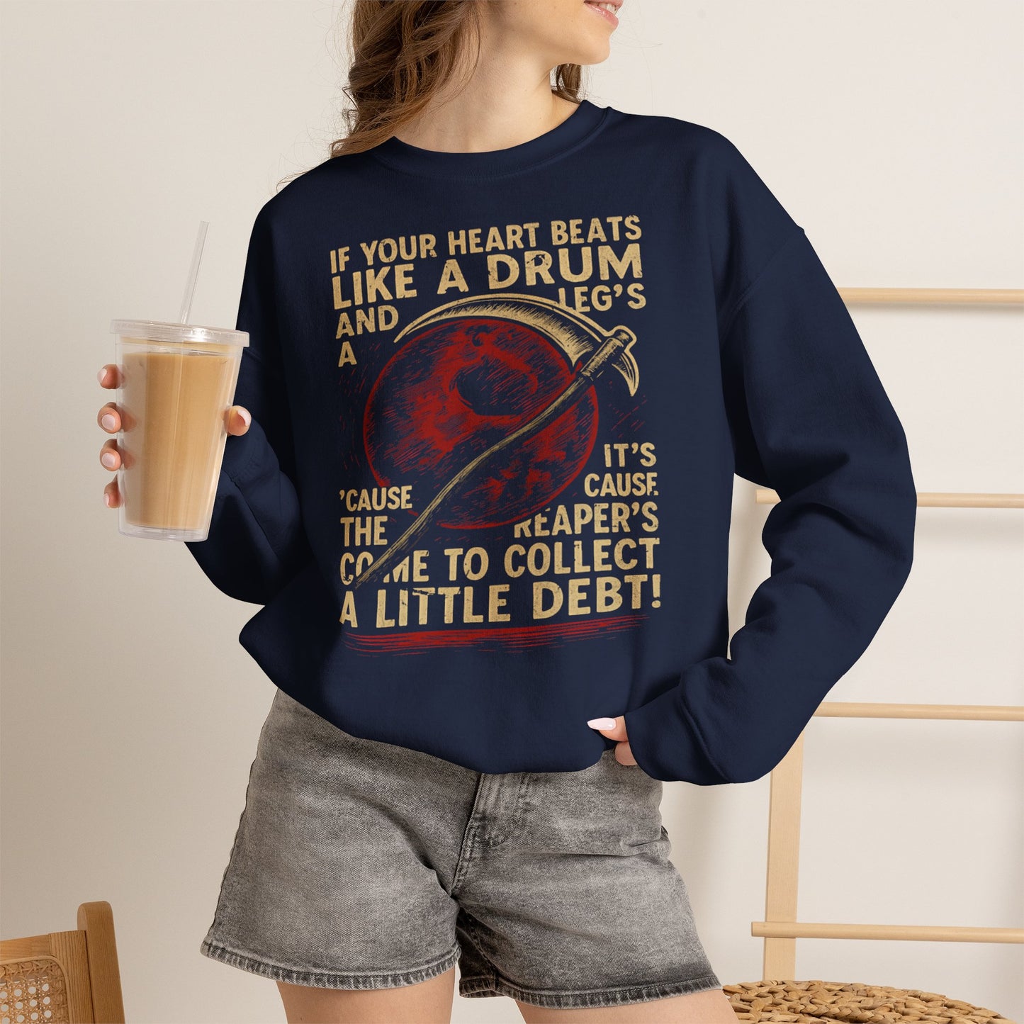 Red Rising "If Your Heart Beats Like a Drum" Sweatshirt | Reaper Quote Crewneck | Sci-Fi Fantasy Book Lover Gift | Howler Inspired Pullover