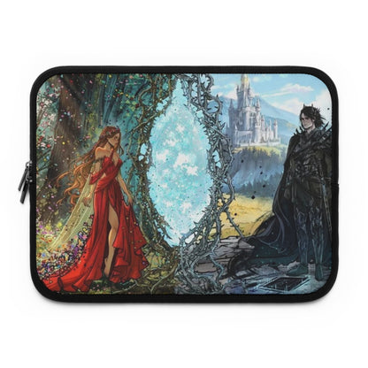 Lightlark Fantasy Laptop Sleeve | Isla & Grim | Enchanted Forest and Castle Design