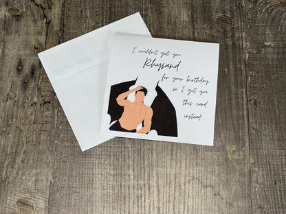 Rhysand Birthday Card – Funny ACOTAR Inspired Fantasy Greeting Card