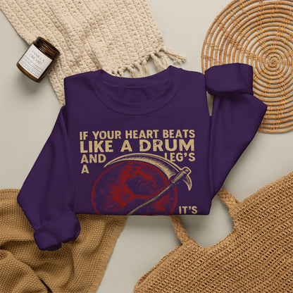 Red Rising "If Your Heart Beats Like a Drum" Sweatshirt | Reaper Quote Crewneck | Sci-Fi Fantasy Book Lover Gift | Howler Inspired Pullover
