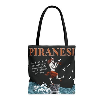 Piranesi Tote Bag | Surreal Fantasy Book Bag with Satyr & Quote Design