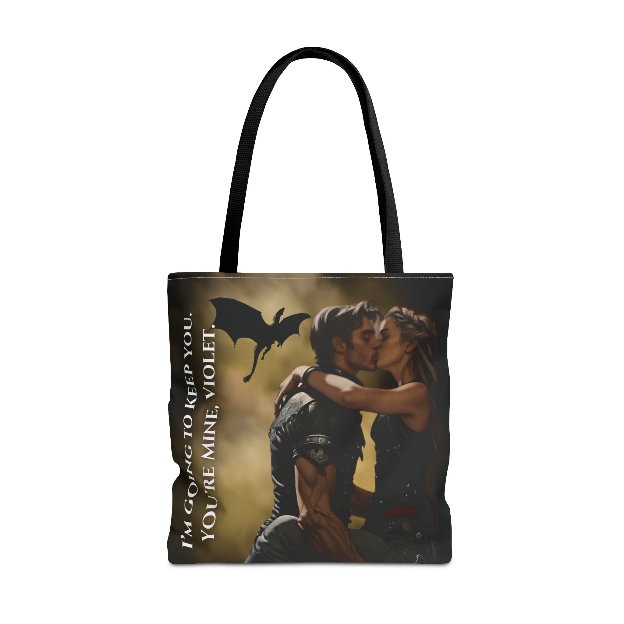 Violet & Xaden Fourth Wing Tote | Fantasy Romance Dragon Quote Bag