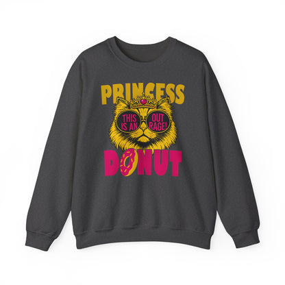 Princess Donut "This Is an Outrage!" Sweatshirt | Dungeon Crawler Carl Inspired Crewneck | Princess Donut Fan Gift | Funny Cat Sweatshirt