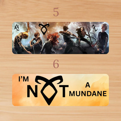 Shadowhunters Bookmark Set | Mortal Instruments Bookmarks | Cassandra Clare Character Art