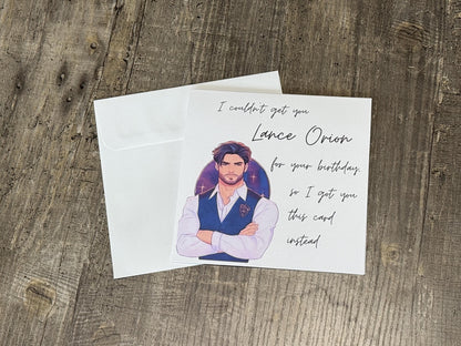 Zodiac Academy Lance Orion Birthday Card | Funny Bookish Greeting for Fantasy Readers