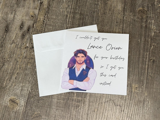 Zodiac Academy Lance Orion Birthday Card | Funny Bookish Greeting for Fantasy Readers