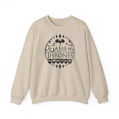 Game of Thrones Inspired Sweatshirt | Westeros Fantasy Crewneck | Dragon & Iron Throne Fan Gift | Unisex Cozy Bookish Sweatshirt