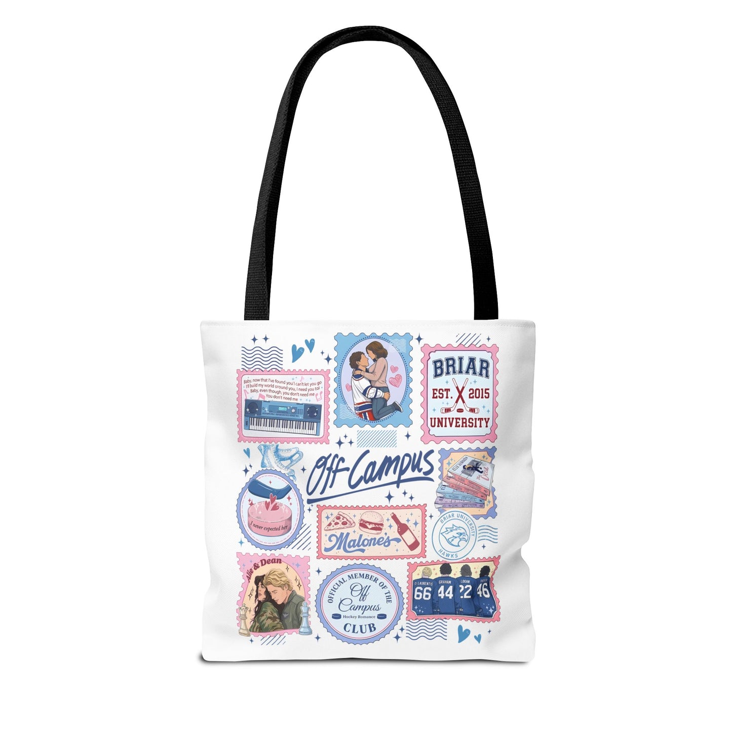 Off Campus Inspired Tote Bag | Hockey Romance Book Lover Tote | Briar U Fan Gift | College Romance Reader Bag | Bookish Market Tote