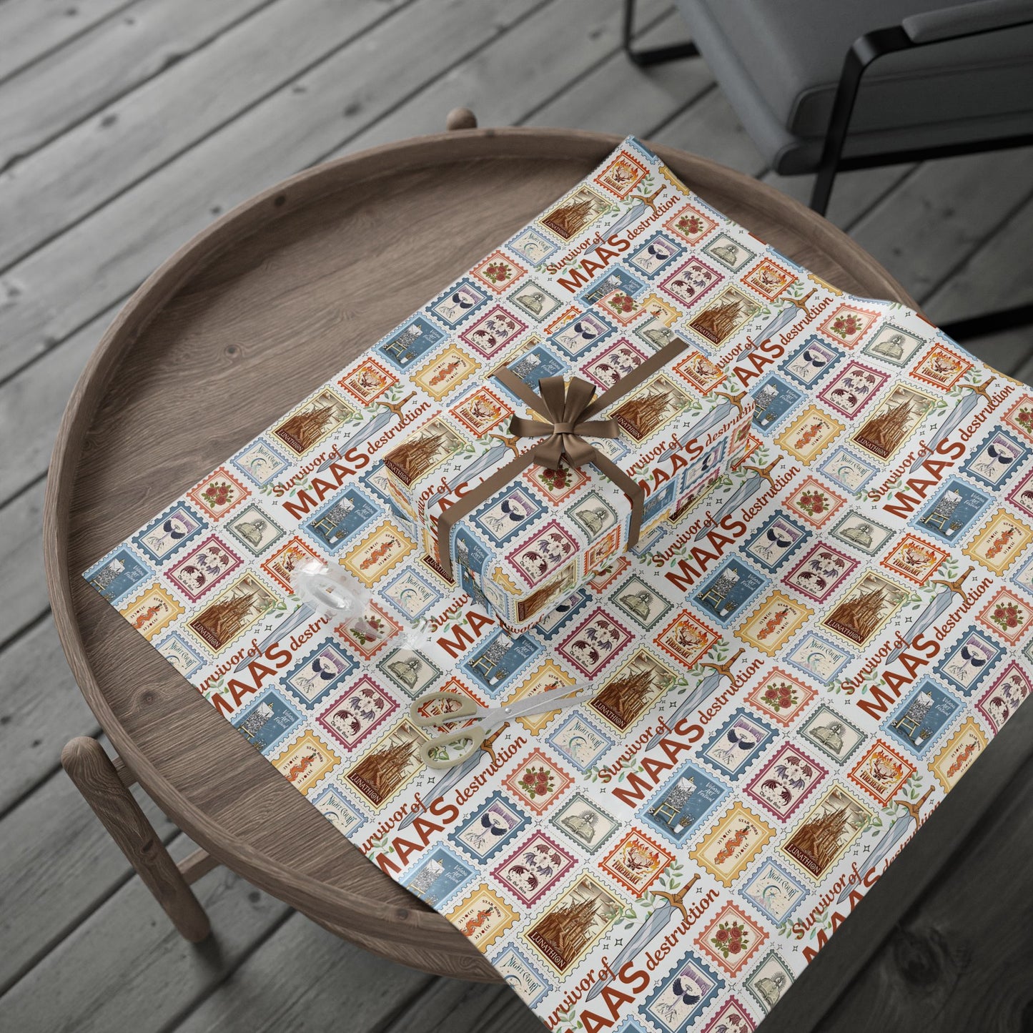 Sarah J. Maas Wrapping Paper | ACOTAR, Throne of Glass & Crescent City Gift Wrap | Bookish Fandom Paper