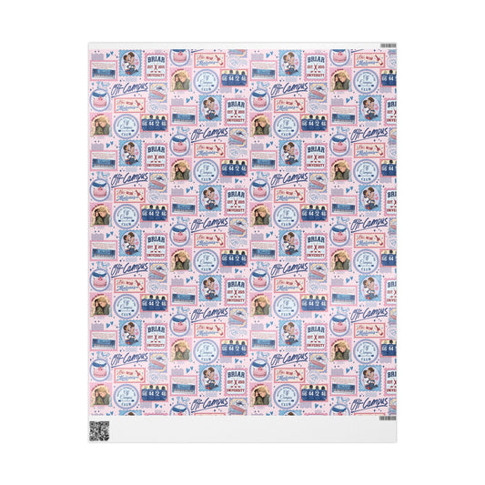 Off Campus Inspired Wrapping Paper | Hockey Romance Gift Wrap | Briar U Book Lover Wrapping Paper | College Romance Reader Gift