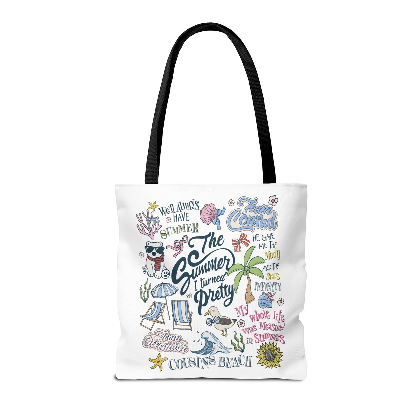 The Summer I Turned Pretty | Cousins Beach Tote Bag | Team Conrad & Jeremiah Bookish Bag