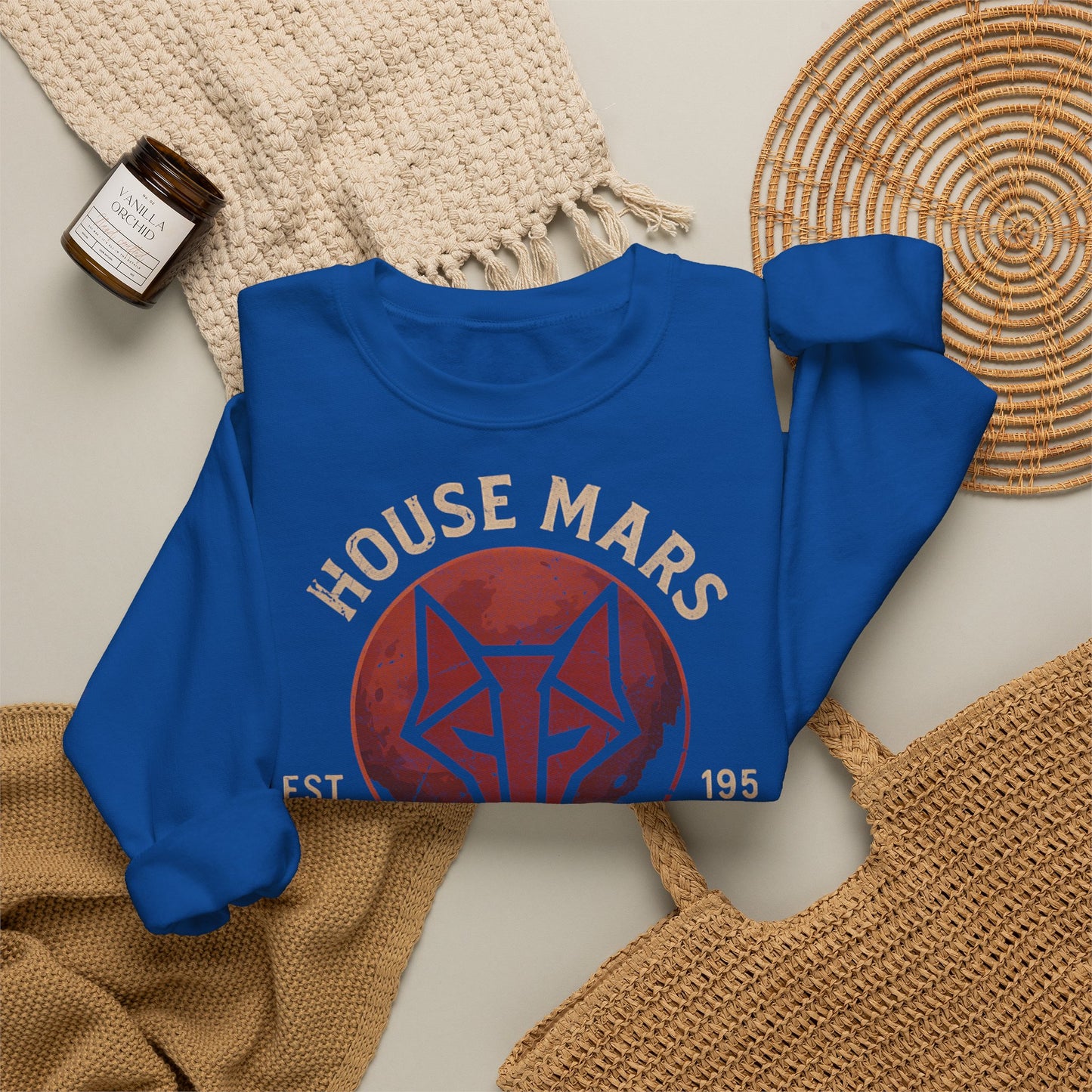 House Mars Primus Sweatshirt | Red Rising Inspired Crewneck | Howler Fan Gift | Sci-Fi Book Lover Sweatshirt | Mars Society Pullover