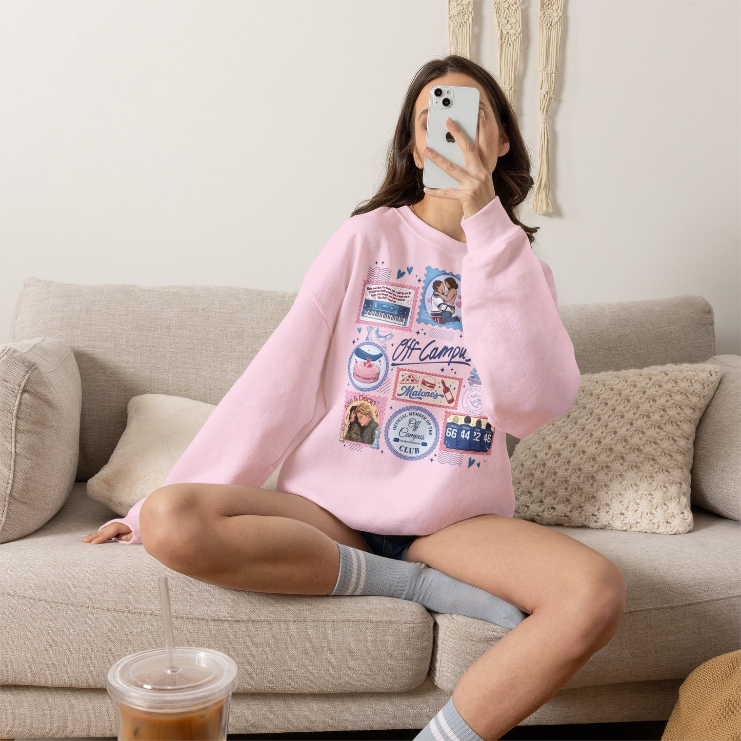 Off Campus Stamps Sweatshirt | Hockey Romance Crewneck | Briar University Inspired Sweatshirt | Bookish Romance Gift | Cozy Reader Pullover
